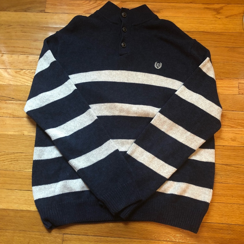 Blue Striped Chaps Sweater - Good Condition!